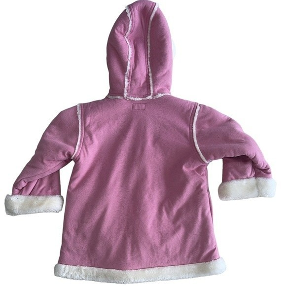 Angel Fish Girls Hooded Faux Fur Oversized Coat Sz 3T - Picture 2 of 9